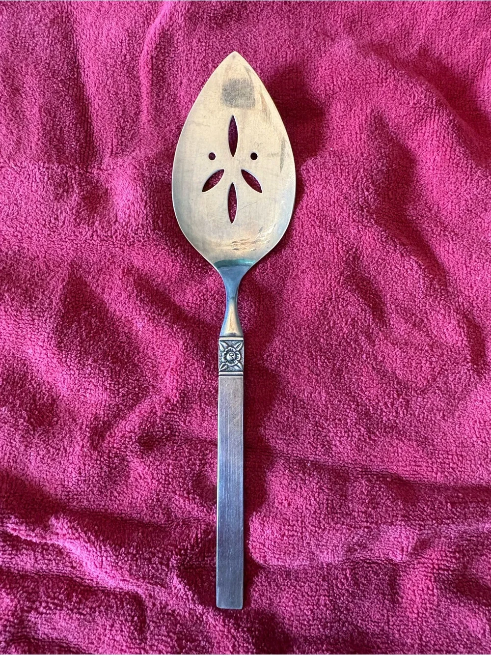 Ginkgo Danesland Rose Stainless Steel Serving Spoon, Fork and Pie Server Vintage